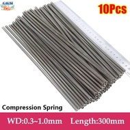 CAUSI 10Pcs Compression Spring, Y-type 65Mn Spring Steel Long Coil Spring, Durable 0.3 0.4 0.5 0.6 0