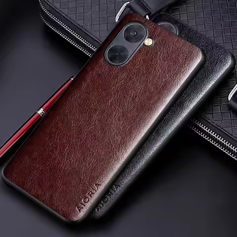 Luxury leather Case for Oppo Realme 10 Pro Plus 4G 5G Business solid color Soft TUP&Hard PC cover fo