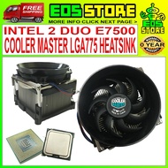 Cooler Master Fan heat sink CPU Direct Contact Intel 2 DUO E7500 Processor 2.93 GHz Socket LGA 775