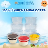 Set of 50,100 Panna Cotta Jars with Lid, Transparent Plastic Jars - 6SFOOD