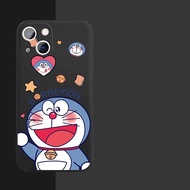 Shockproof suitable for iPhone 7 8 Plus X XS Max XR 11 12 13 14 pro max Cute Doraemon Straight Edge Protective Phone Case