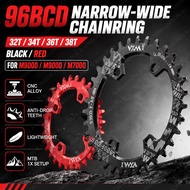 96BCD Narrow Wide Chainring 32T 34T 36T 38T M8000 M9000 M7000 MTB Basikal Bike Chainring Single Disc