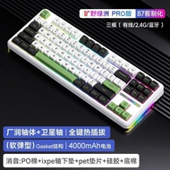 Tarantula F87 Mechanical Keyboard RGB Customized gasket Structure pro Hot Plug Three Mode Wireless B