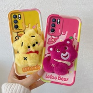 Case OPPO A16 A16K Plush toys Soft Silicone Phone Case BBMR1