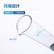 Plastic Hexagonal Bottom Glass Measuring Cylinder Blue Scale Line Glass Measuring Cylinder Teaching