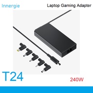 Innergie T24/240W Gaming Power Adapter with 6 tip - Universal 240W Gaming Laptop Charger - Universal