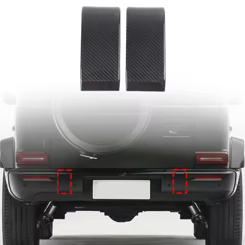 For Mercedes Benz G-Class W465 G500 2025 Real Carbon Fiber Car Rear Bumper Decoration Frame Cover Tr