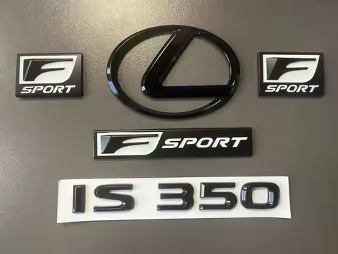 Gloss Black Trunk Emblem Badge F Sport Fits to Lexus IS350 2021 2022 2023 2024 2025
