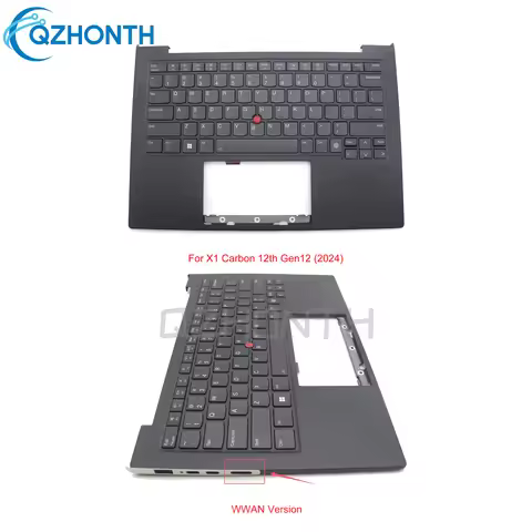 New Palmrest with US Backlight Keyboard For Lenovo ThinkPad X1 Carbon 12th Gen12 2024 WWAN or WLAN 1