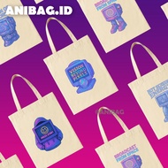 Retro CRT Monitor Totebag - Unique & Aesthetic Canvas Blacu Bag for Daily Wear