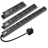 PDU power strip  Power Distribution Unit Digital display ammeter 2-16  ways UK PLUG 3PIN Universal Extension Socket