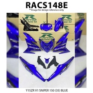 Rapido Cover Set Yamaha Y15ZR V1 V2 Sniper 150 (35) Red Black Blue Accessories Motor Y15 Y15 ZR Ysuku Blue White Nardo