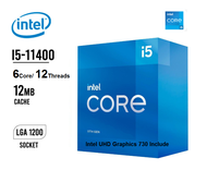 INTEL CORE i5-11400 up to 4.3GHz Socket 1200 Core i5 11400 4.4G FCLGA1200 Processor 6 CORE 12 THREADS 12MB SMART CACHE 3 YEARS WARRANTY WITH UHD 730 GRAPHICS ( ROCKET LAKE )