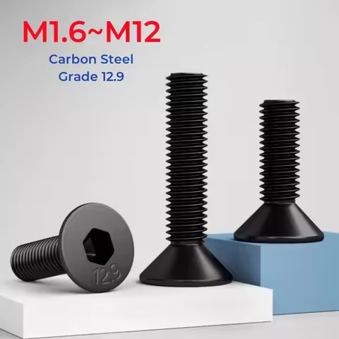 M1.6 M2 M2.5 M3 M4 M5 M6 M8 M10 M12 Grade 12.9 High Strength Carbon Steel Hex Socket Flat Countersun