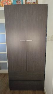 實惠雙門兩櫃桶衣櫃Wood Wardrobe
