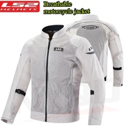 LS2  Motorcycle Jacket LS2 MJ127 Original Reflective Biker Jacket Men Spring Summer Motocross Racing