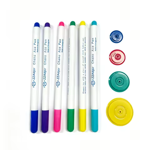 Multicolor Water-Soluble Disappearing Ink Pens, Water-Based Erasable Markers for Clothing and Fabric