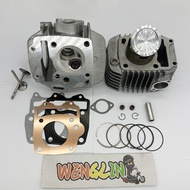 เสื้อสูบ 57 มิล + ฝาวาล์วจิกเบ้า + ปะเก็นทองแดง เวฟ125R  เวฟ125S WAVE125 ** รุ่นคาร์บู ** อะไหล่ซิ่ง