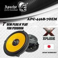 1 PAIR APACHE XPLODE PERODUA OEM PLUG AND PLAY 7" INCH MID RANGE SPEAKER 320 WATTS CAR HI-FI AUDIO