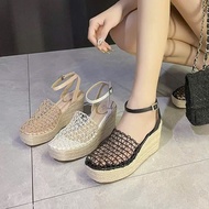 Women's Sandals Wedge Sole 8cm High Heel Mesh Straps Cool - Going to Work, Going Out Without Tired F