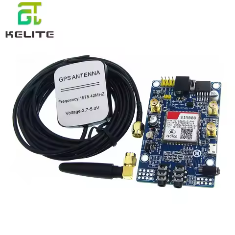 SIM808 Module GSM GPRS GPS Development Board IPX SMA with GPS Antenna for Raspberry Pi Support 2G 3G