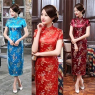 Summer short-sleeved ao dai, modern ao dai for women, new Chinese style classic printed ao dai dress