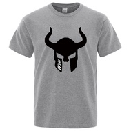 Odin Vikings Face Funny Tops Fitness Tee Shirt Brand Clothing Homme Summer Loose Men's T-shirt Fashi
