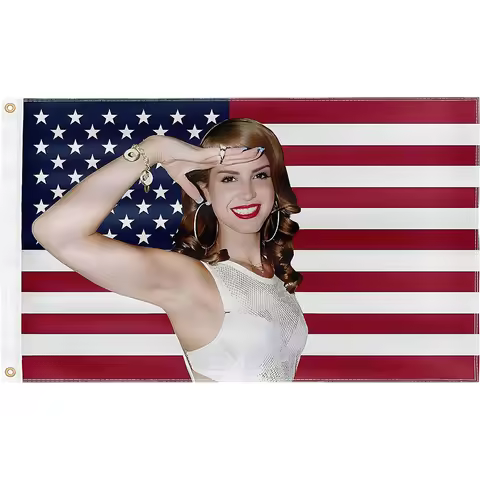 La-na Del Rey USA Flag Tapestry Poster Banners Durable Polyester For Room College Dorm Bedroom Livin