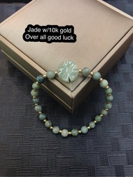 jade w/ 10k gold bracelet