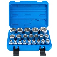21-Piece Set Of 12-Point Plum Blossom Socket Set 1/2 Inch Big Fly Socket Head 8-36mm Specification P