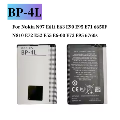 New BP-4L Battery For Nokia N97 E61i E63 E90 E95 E71 6650F N810 E72 E52 E55 E6-00 E73 E95 6760s Batt