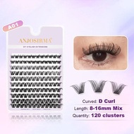 120 Individual Cluster Natural Segmented False Eyelashes Extensions Mink Mixed Eyelash DIY Packages