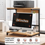 ❈□2 Layer Wooden Monitor Stand Printer Table Computer Stand