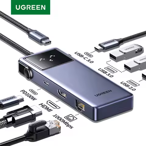 UGREEN Uno 7-in-1 USB HUB Type-C to 4K60Hz HDMI USB3.0 5Gbps RJ45 1000Mbps for MacBook Laptop Access