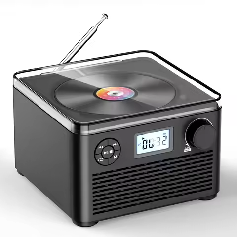 Portable CD Player with Speakers and Bluetooth: Rechargeable CD Boombox with FM Radio-plays CD/MP3 d