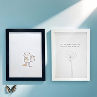 [48H Shipping] 4K8K Sketch painting frame, wooden picture frame, tabletop display, wall hanging A4Ce