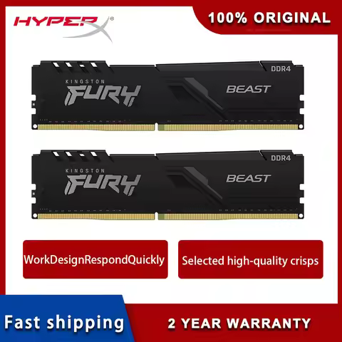 Hyperx FURY Beast DDR4 8GB 16GB 32GB 2400 2666 3200MHz DIMM PC4-23400 25600 28800 DDR4 Desktop Memor