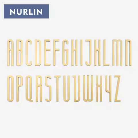 Nurlin 70mm Brass Number Sign House Number Metal Letter Signs Apartment Address and Mailbox Plate