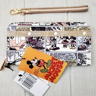 LeSportsac x Disney 漫畫米奇 3462 手掛繩 拉鍊長夾 手拿包零錢包 卡包 錢包錢夾