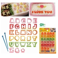 Japan Imported ABC English Letter Stamping Mold Ham Vegetable Cheese Template Model Decoration Text 