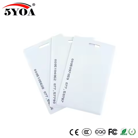 5YOA 50pcs 5YOA 1.8mm EM4100 125khz Keyfob RFID Tag Tags Access Control Card Key Fob Token Ring Prox