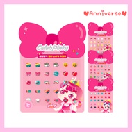 kids Pink Princess Children's Celeb Pinky Jelly Sticker Earring Set of 4