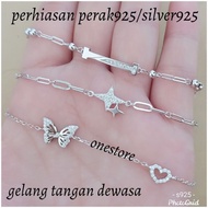 Onestore silver _ 925 Silver Bracelet Women's White Gold Plated Bracelet/ GTD 171, GTD 173, GTD 174 