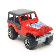 Majorette Jeep CJ-7 4x4-Renegade Red/Black Scale 1/54 (8cm) Second Hand Model 001