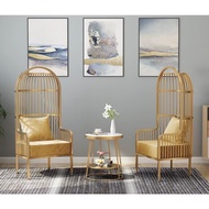 (READYSTOCK) Nordic luxury bird cage sofa chair kerusi sangkar burung living dining room iron metal