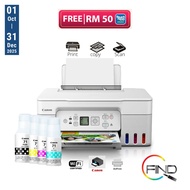Canon PIXMA G3770 AIO A4 Printer (White) Print/Scan/Copy Wireless Refillable Ink Tank Printer with L