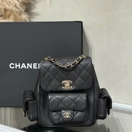 CHANEL Duma炸藥後背包 - 小號黑金