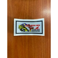 Viral🔥 Original Honda Restore 1PCS STICKER BOON SIEW 1ST 2000000 BUATAN MALAYSIA EKOR BELAKANG STIKE