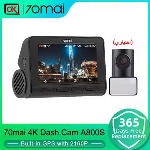 70mai Dash Cam A800S Real 4K Camera 24H Parking Guard Car DVR Auto Video Recorder Built-in GPS ADAS 