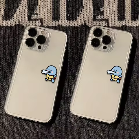 Cute Cartoon P-Pokemon Squirtle Phone Case For iPhone 17 16 15 14 13 12 11 Pro Max XR XS MAX 7 8 PLU